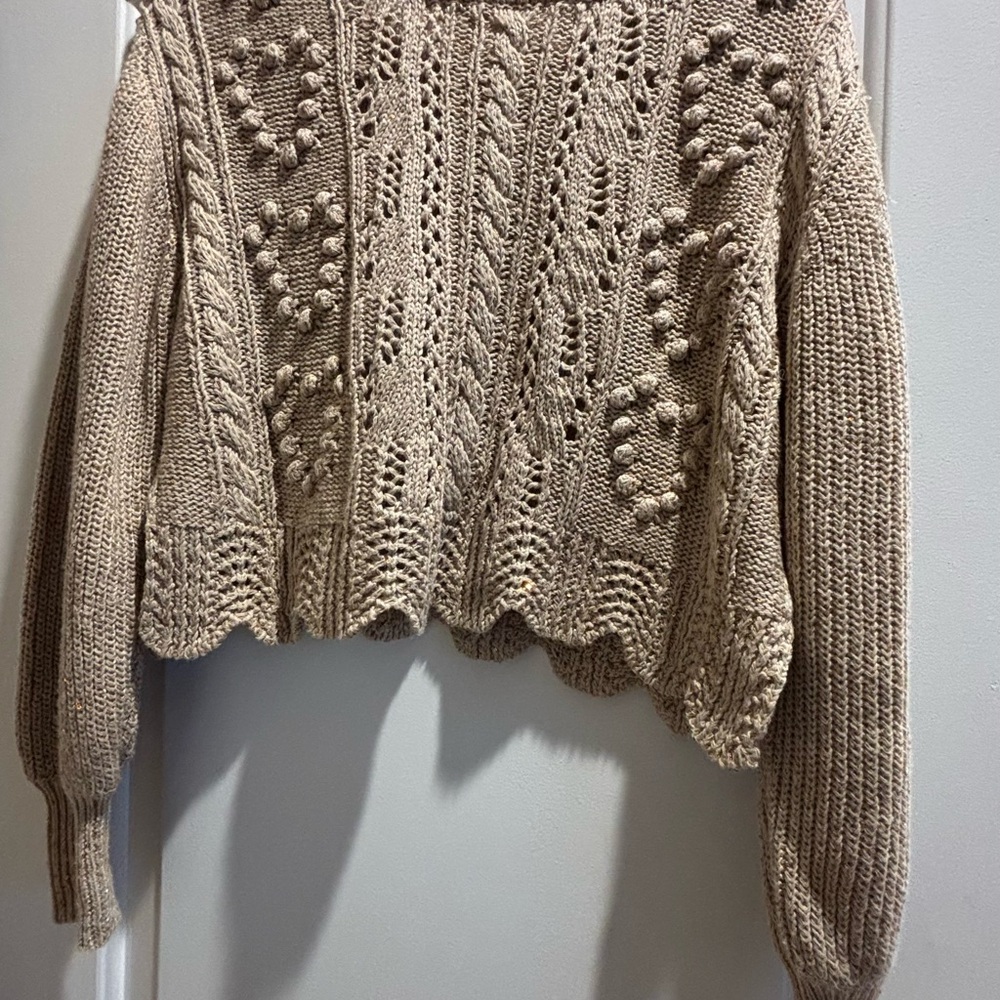 Loveshackfancy Beige Sequined Throughout Embroide… - image 5